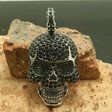 316L Stainless Steel Punk Gothic Flaming Stone Biekr Pendant