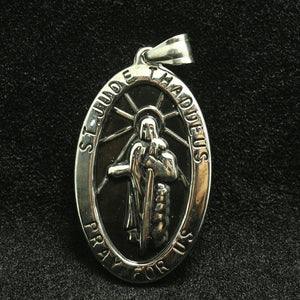 St Jude Thaddeus Pendant in 316L Stainless Steel