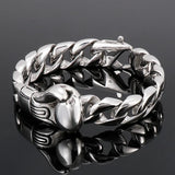 316L Stainless Steel Cuban Chain Bracelet Punk Style Men's Gloves Titanium Steel