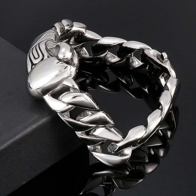 316L Stainless Steel Cuban Chain Bracelet Men's Jewelry