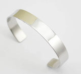 316L Stainless Steel Cuff Bangle Laser Logo Opened Bracelet for Women