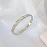 316L Stainless Steel Cuff Bracelet Women Cubic Zirconia
