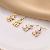 316L Stainless Steel Little Bear Earrings Sweet Romantic Ear Jewelry