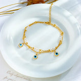 316L Stainless Steel Double Layer Anklet for Women - Non-fading Jewelry