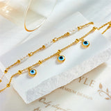 316L Stainless Steel Double Layer Anklet for Women - Non-fading Jewelry