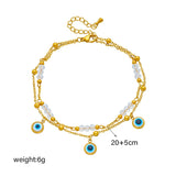 316L Stainless Steel Double Layer Anklet for Women - Non-fading Jewelry