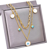 316L Stainless Steel Double layer Collar Chain Necklace