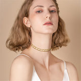316L Stainless Steel Double-layer Geometry Necklace