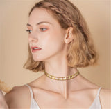 316L Stainless Steel Double-layer Geometry Necklace