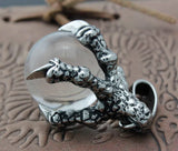 316L Stainless Steel Dragon's Claw Ball Pendant Charm