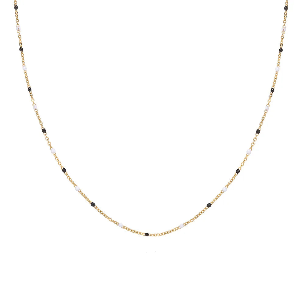 316L Stainless Steel Drip Gradient Chain Necklace For Women