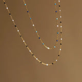 316L Stainless Steel Drip Gradient Chain Necklace For Women