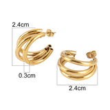 316L Stainless Steel Pearl Hoop Earrings