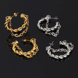 316L Stainless Steel Pearl Hoop Earrings