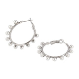 316L Stainless Steel Pearl Hoop Earrings
