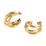 316L Stainless Steel Pearl Hoop Earrings