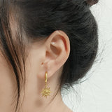 316L Stainless Steel Hoop Earrings with Leopard Heart Snake Pendant