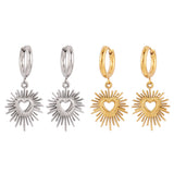 316L Stainless Steel Hoop Earrings with Leopard Heart Snake Pendant