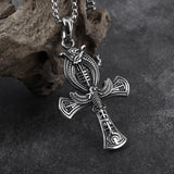 Egyptian Cross Eagle Eye Pendant Necklace for Women/Men