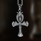 Egyptian Cross Eagle Eye Pendant Necklace for Women/Men