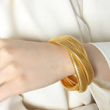 316L Stainless Steel Elastic Bracelets Bangles Bohemia Plated Multilayer Bangle