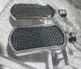 316L Stainless Steel Army Card Pendant Necklace Men