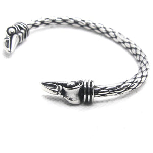 316L Stainless Steel Bangle Jewelry Bird Head Solid Punk Style Bracelet