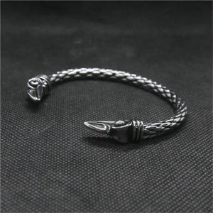 316L Stainless Steel Bangle Jewelry Bird Head Solid Punk Style Bracelet
