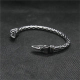316L Stainless Steel Bangle Jewelry Bird Head Solid Punk Style Bracelet