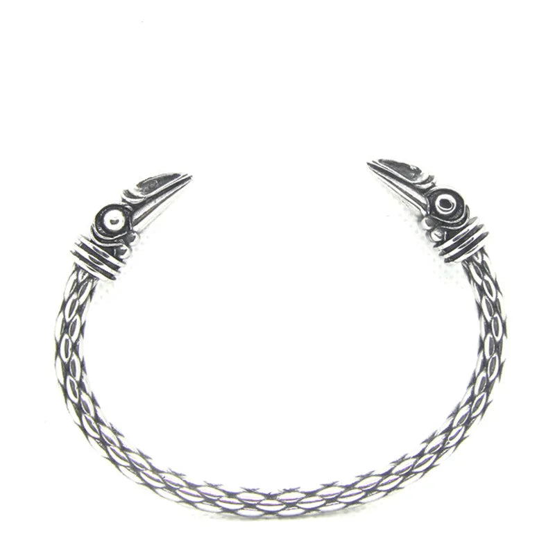 Bird Head Biker Bangle Solid Punk Style Bracelet