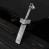 316L Stainless Steel Broken Sword Men's Necklace Pendant
