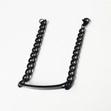 316L Steel Logo Chain Bracelet Engraved Bangle Party Jewelry
