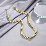316L Stainless Steel High-End Chain Choker Necklace Bracelet