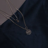 3-Layer Beaded Round Hope Charms Choker Necklace