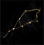 2 Layer Sexy Stars Tassel Charms Chain Choker Necklaces for Women