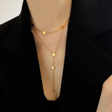 2 Layer Sexy Stars Tassel Charms Chain Choker Necklaces for Women