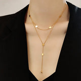 2 Layer Sexy Stars Tassel Charms Chain Choker Necklaces for Women