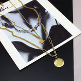 316L Stainless Steel Star Charms Chain Choker Necklace