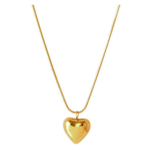 Vintage Heart Charms Choker Necklace 316L Stainless Steel for Women