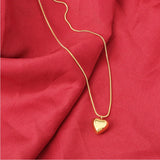 Vintage Heart Charms Choker Necklace 316L Stainless Steel for Women