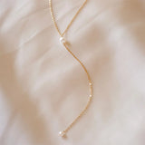 Women's Pearl Beads Pendant Necklace Chain Jewelry