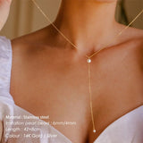 Women's Pearl Beads Pendant Necklace Chain Jewelry