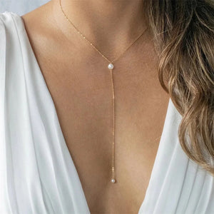 Women's Pearl Beads Pendant Necklace Chain Jewelry