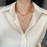 High-end 2 Layer Geometric Beaded Star Charms Choker Necklace