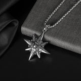 316L Stainless Steel Eight-pointed Star Pendant Cross