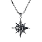 316L Stainless Steel Eight-pointed Star Pendant Cross