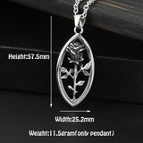 316L Stainless Steel Retro 3D Rose Men's Pendant Necklace