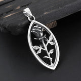 316L Stainless Steel Retro 3D Rose Men's Pendant Necklace