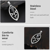 316L Stainless Steel Retro 3D Rose Men's Pendant Necklace