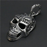 316L Stainless Steel Fire Man Ghost Rider Skull Pendant